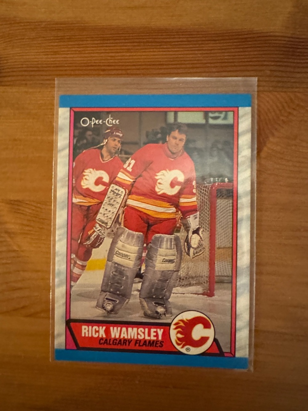 Calgary Flames Rick Wamsley Hockey Card - Red